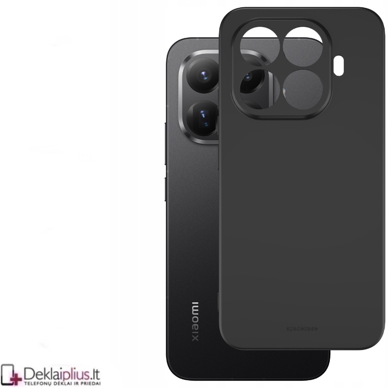 Silikoninis ploniausias dėklas su kameros apsauga - juodas (Xiaomi 15T Pro) Silikoninis ploniausias dėklas su kameros apsauga - juodas (Xiaomi 15T Pro)